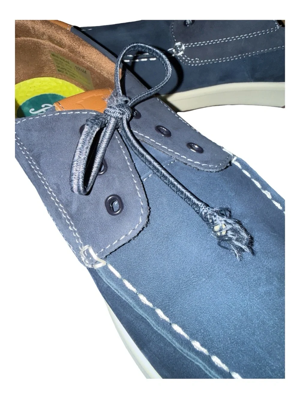 Florsheim Comfortech Leather Boat Shoes Men’s 10.5M Navy Casual Deck Shoes